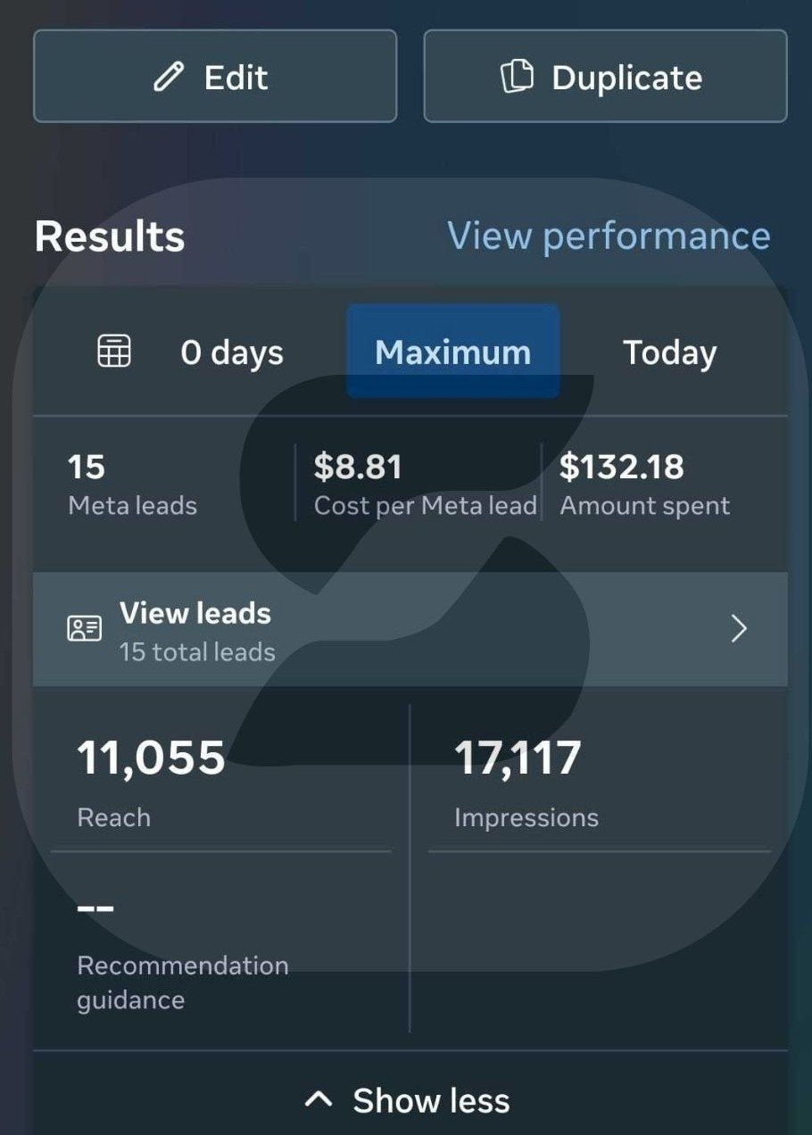 Lead Generation Results