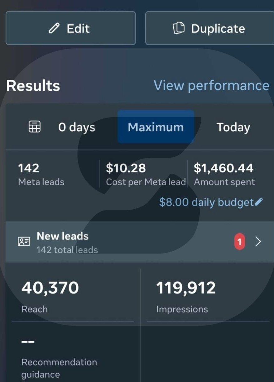 Lead Generation Results, 8